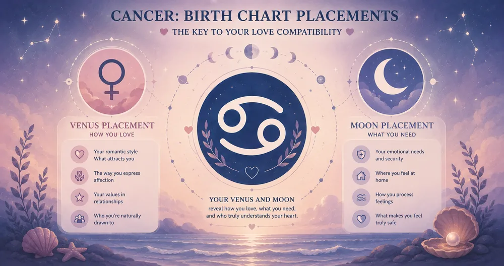 Cancer birth chart Venus moon placement love compatibility