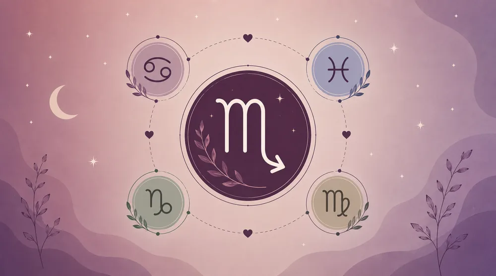 Scorpio best zodiac matches Cancer Pisces Capricorn Virgo compatibility