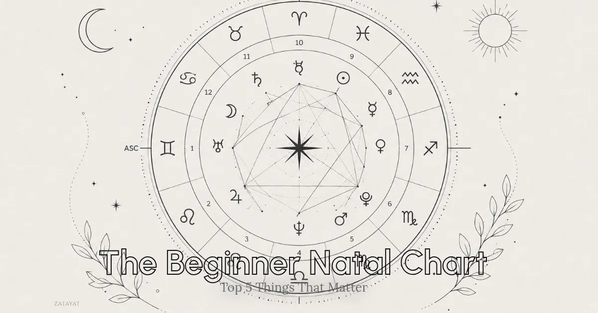 Natal Chart for Beginners: The 5 Things to Look at First